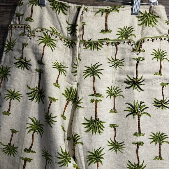 Haven Bleu Palm Tree Print Cropped Pants - Picture 4 of 8